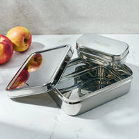 Bistro + Little Snacker | 2-Piece Stainless Steel Lunch Set