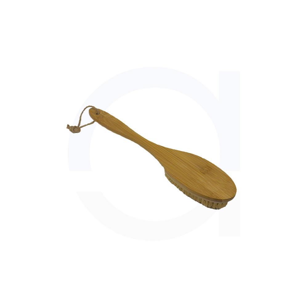 Natural Bamboo Dry Body Brush with Organic Sisal Bristles