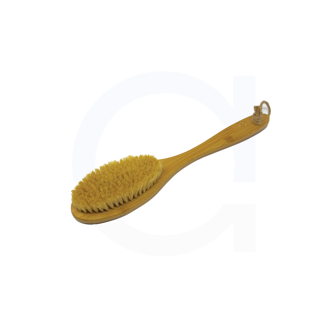 Natural Bamboo Dry Body Brush with Organic Sisal Bristles