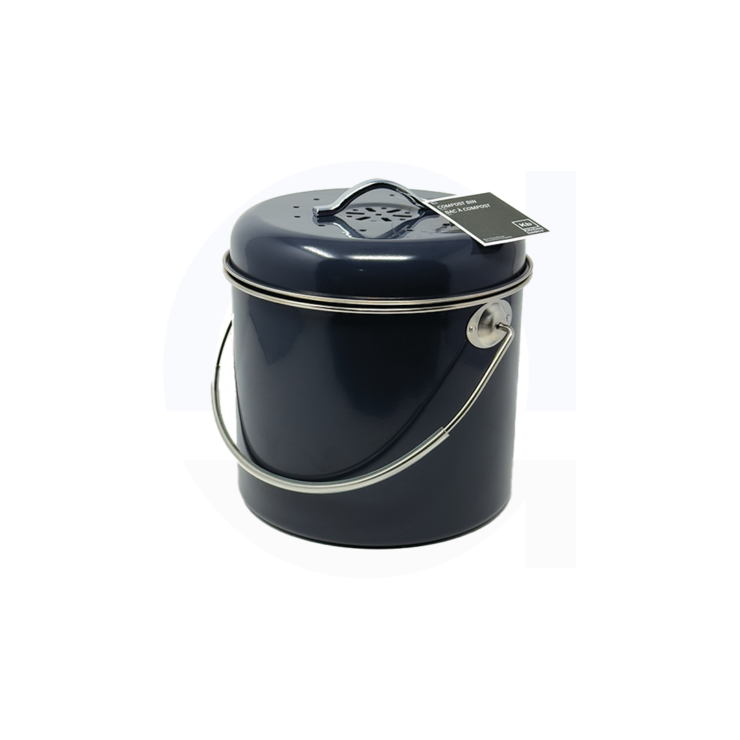 Kitchen Basics Compost Bin Grey with Charcoal Filter