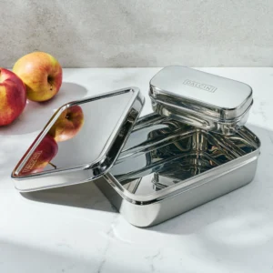 Bistro + Little Snacker | 2-Piece Stainless Steel Lunch Set